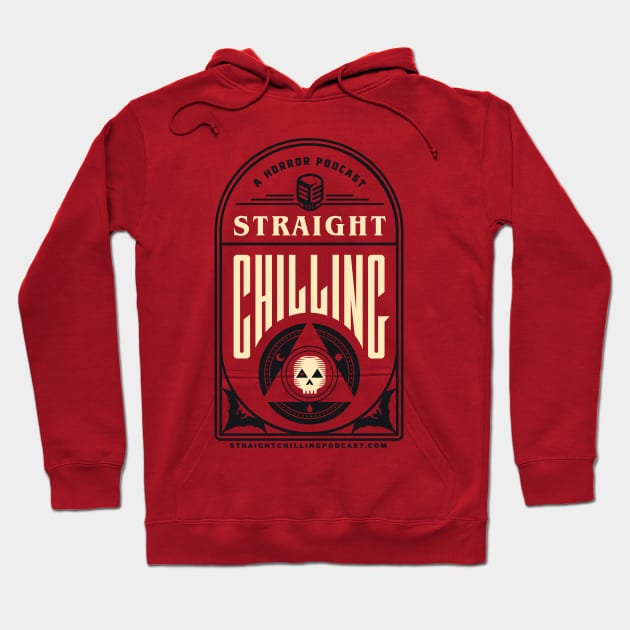 Straight Chilling Gravestone (Red) Hoodie by Straight Chilling Podcast